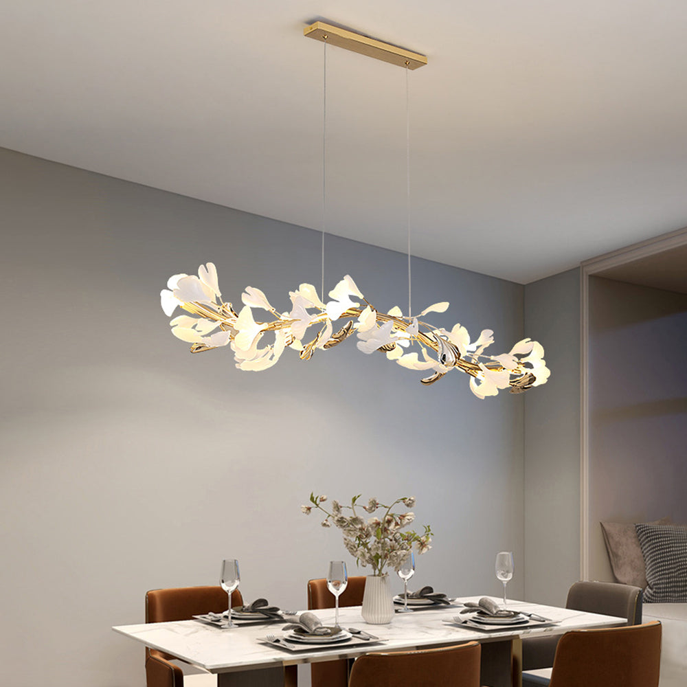 Olivia Moderne Art Deco Metaal & Keramiek Kroonluchter, Goud