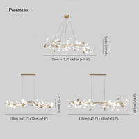 Olivia Moderne Art Deco Metaal & Keramiek Kroonluchter, Goud