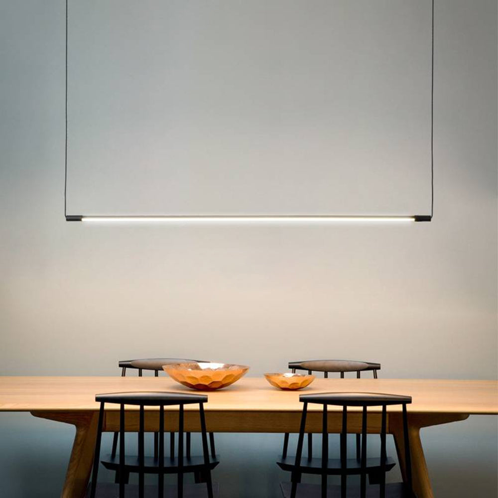 Zynar Minimalistische Lineaire Hanglamp, Zwart