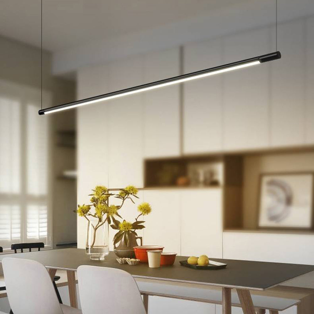 Zynar Minimalistische Lineaire Hanglamp, Zwart