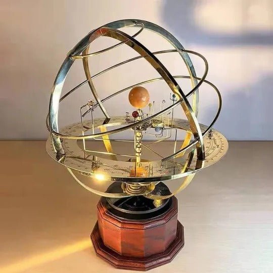 NINEORBIT – Messing Zonnestelsel Display met 5 Nauwkeurig Gemaakte Planeten