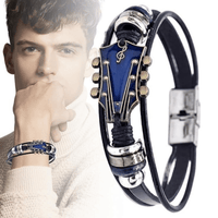 MUSIKSTRUM – Leren armband met gitaar-geïnspireerd design