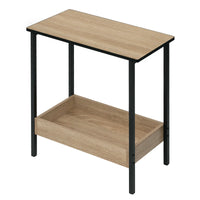 Velistra - Bijzettafel en Salontafel met 2 Legplanken en Extra Opbergruimte