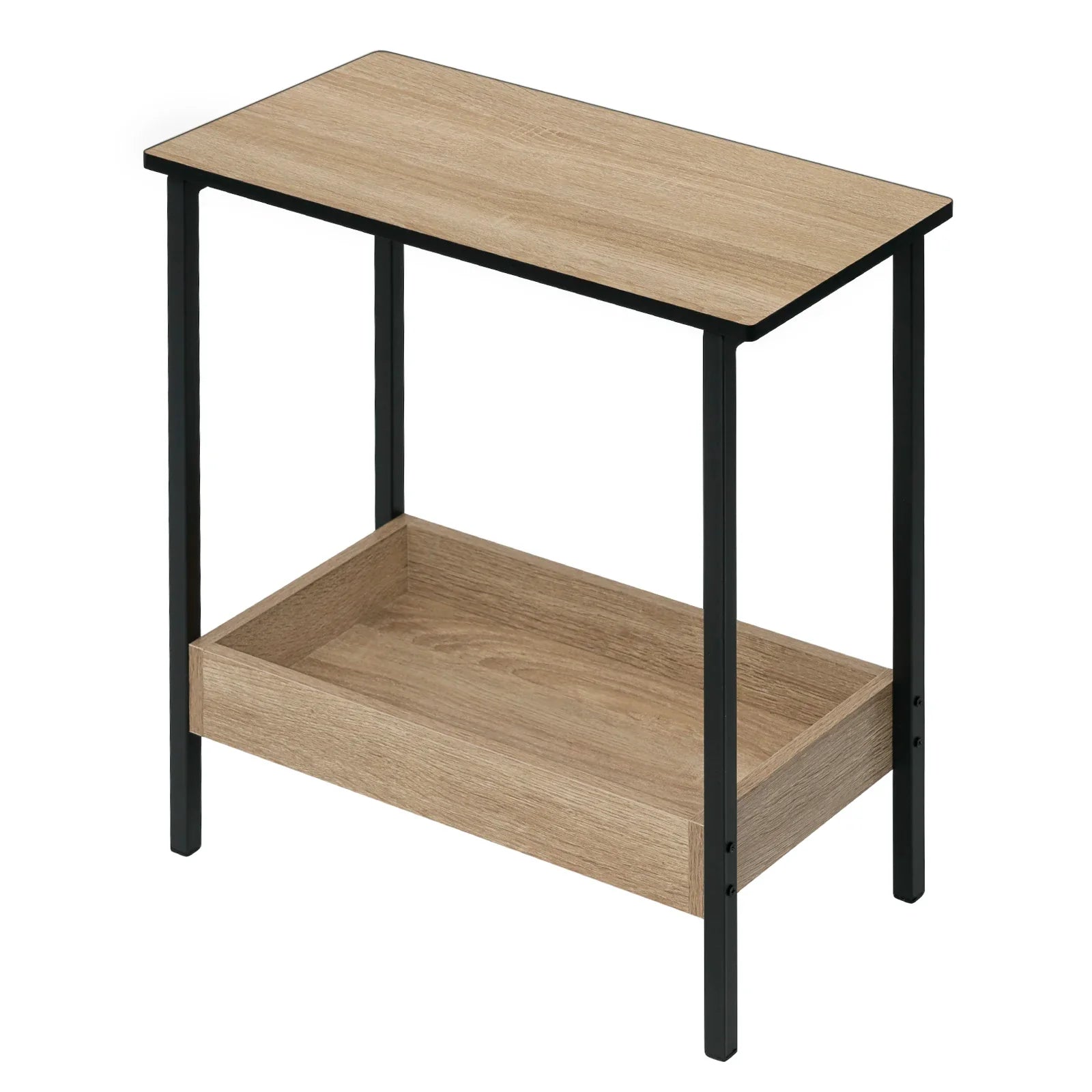 Velistra - Bijzettafel en Salontafel met 2 Legplanken en Extra Opbergruimte