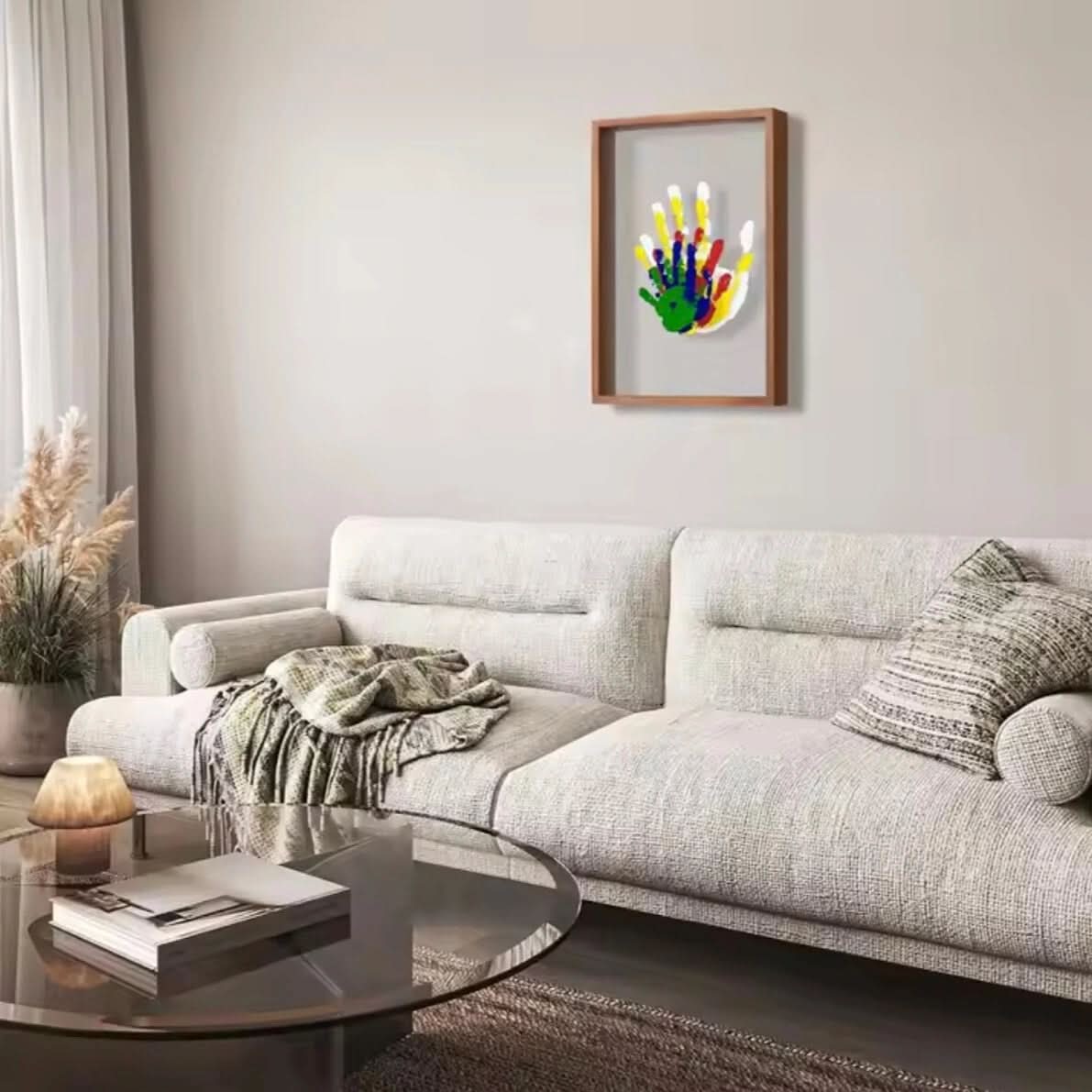 Afdrukset | Baby Hand- en Voetafdruk met Klei | Houten lijst als Aandenken | MemoNest