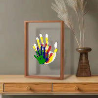 Afdrukset | Baby Hand- en Voetafdruk met Klei | Houten lijst als Aandenken | MemoNest