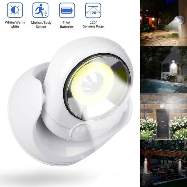LUXWÄCHTER LED-veiligheidslamp | Met bewegingssensor en timer | Draadloos en weerbestendig | 450 lumen