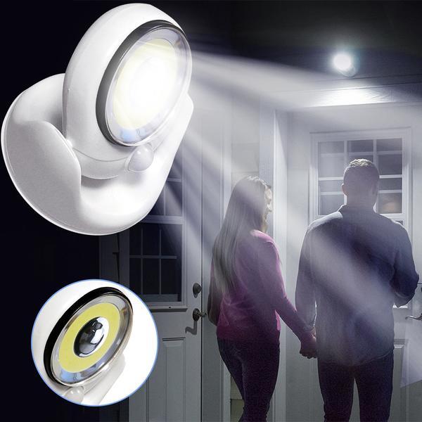 LUXWÄCHTER LED-veiligheidslamp | Met bewegingssensor en timer | Draadloos en weerbestendig | 450 lumen