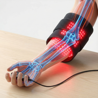 Elleboog- en gewrichtsondersteuning met dubbele rode en nabij-infrarode lichttherapie pad