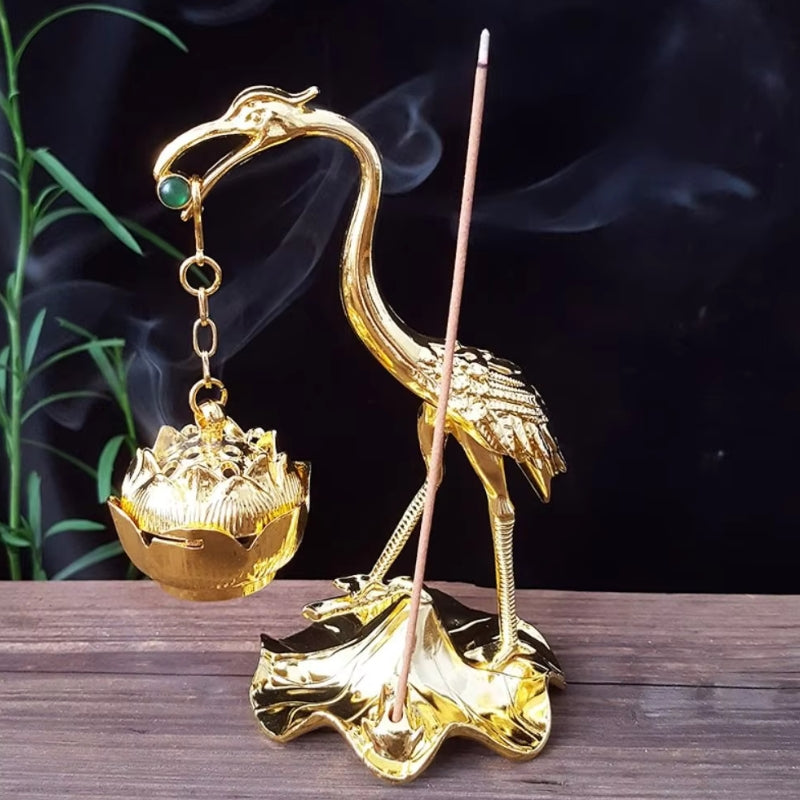 MysticaAura | Veelzijdige wierookhouder met antiek messing afwerking
