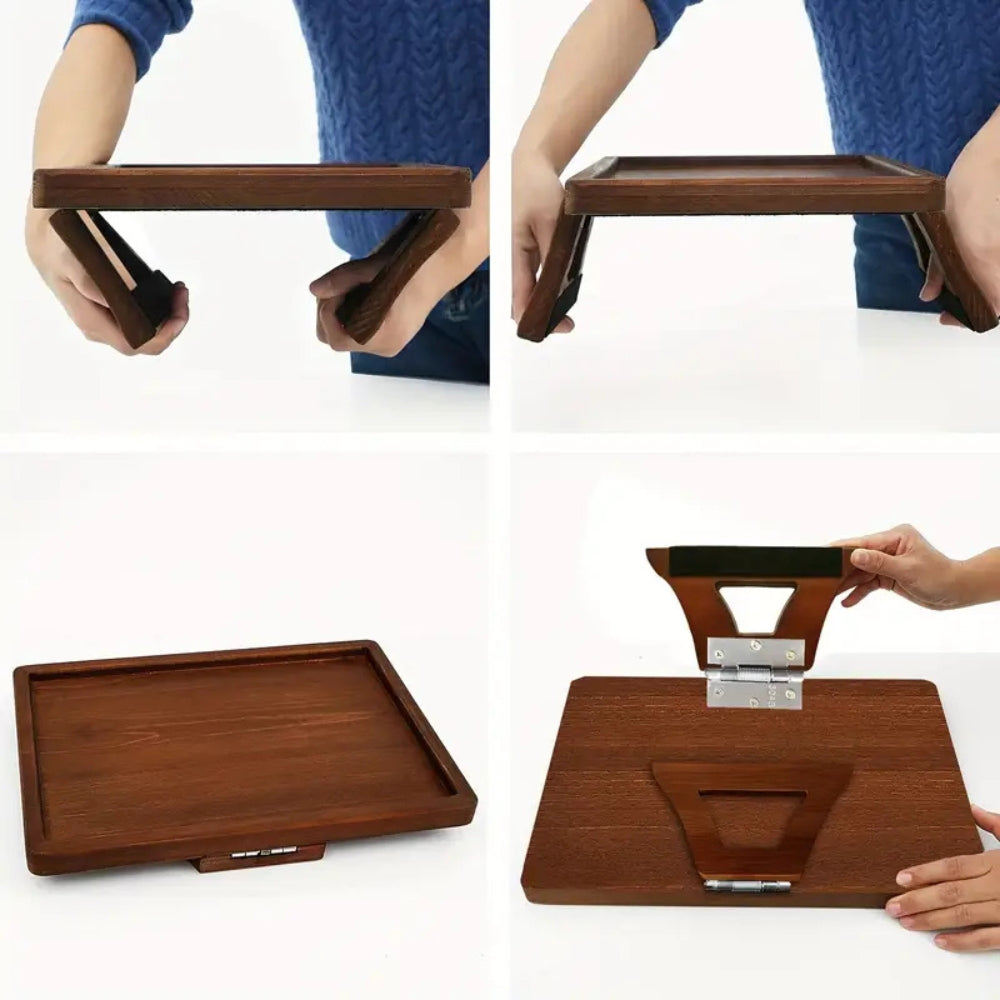 Verstelbare Bamboe Clip-On Arm Tray Tafel