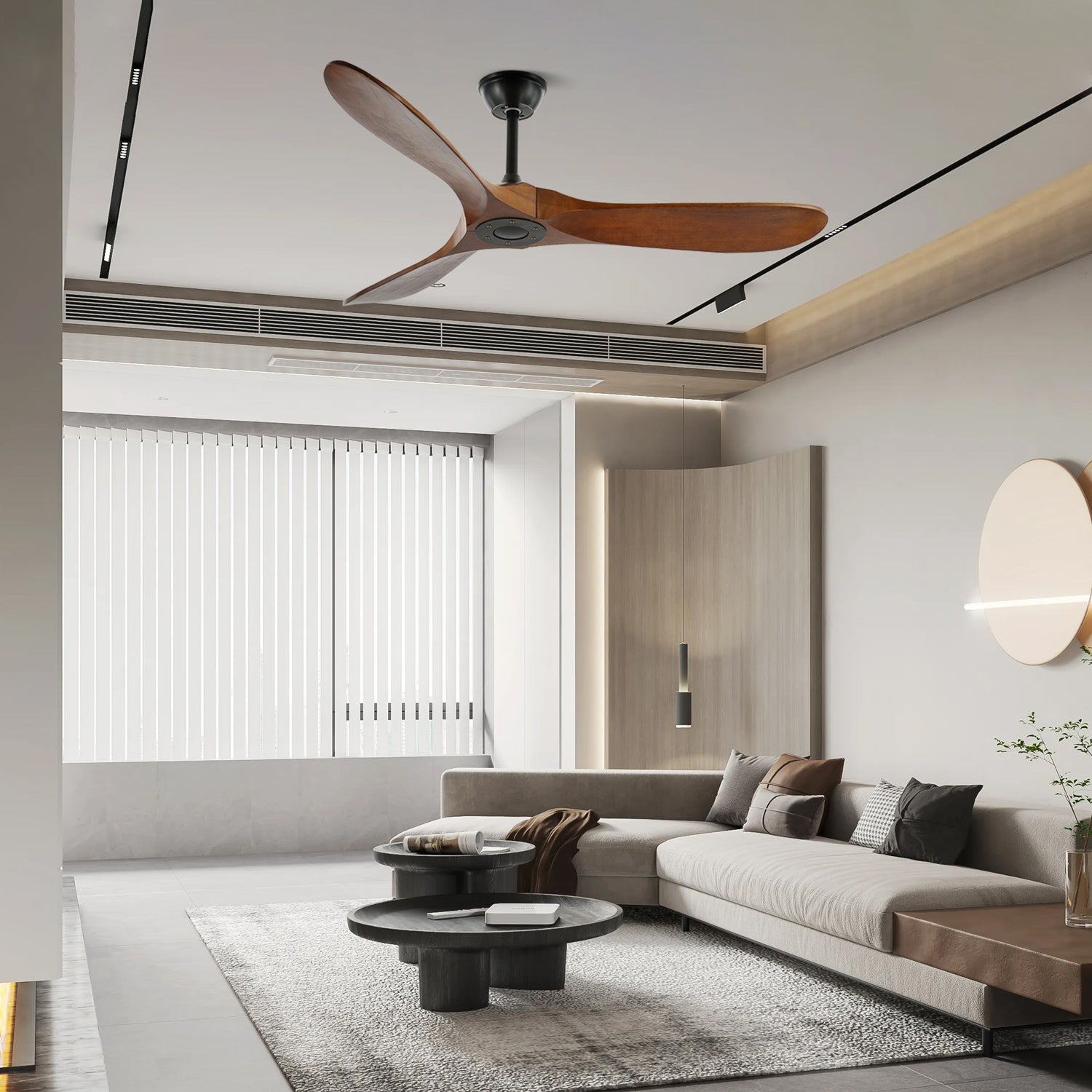 Clivara - Plafondventilator met Afstandsbediening Stil Moderne Ontwerp