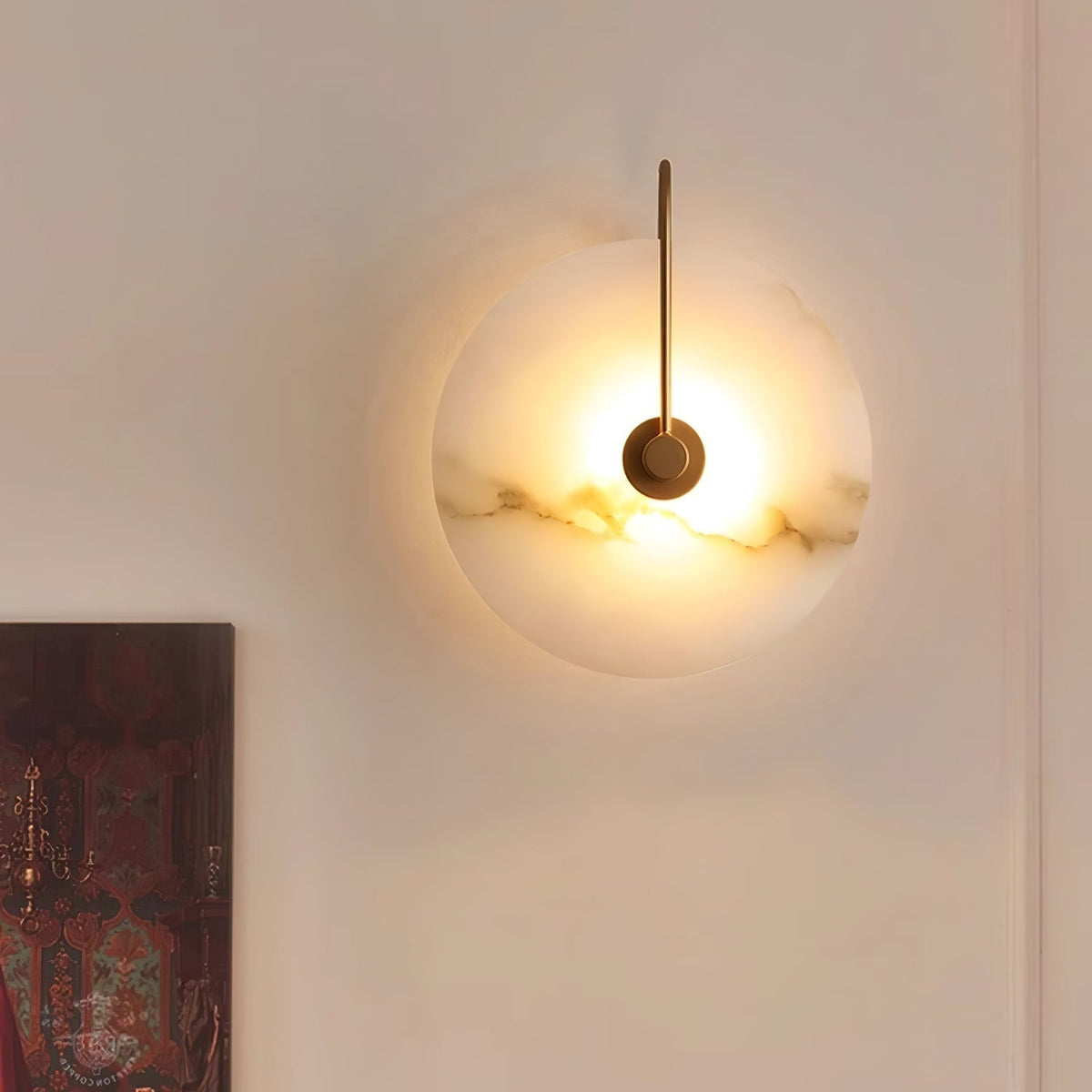Kristy Alabaster LED Wandlamp Rond Iconisch Circulair