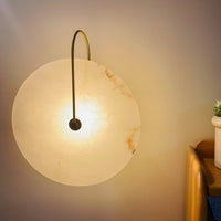 Kristy Alabaster LED Wandlamp Rond Iconisch Circulair
