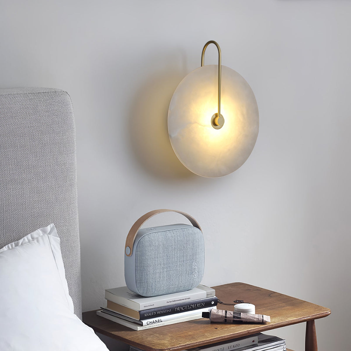 Kristy Alabaster LED Wandlamp Rond Iconisch Circulair