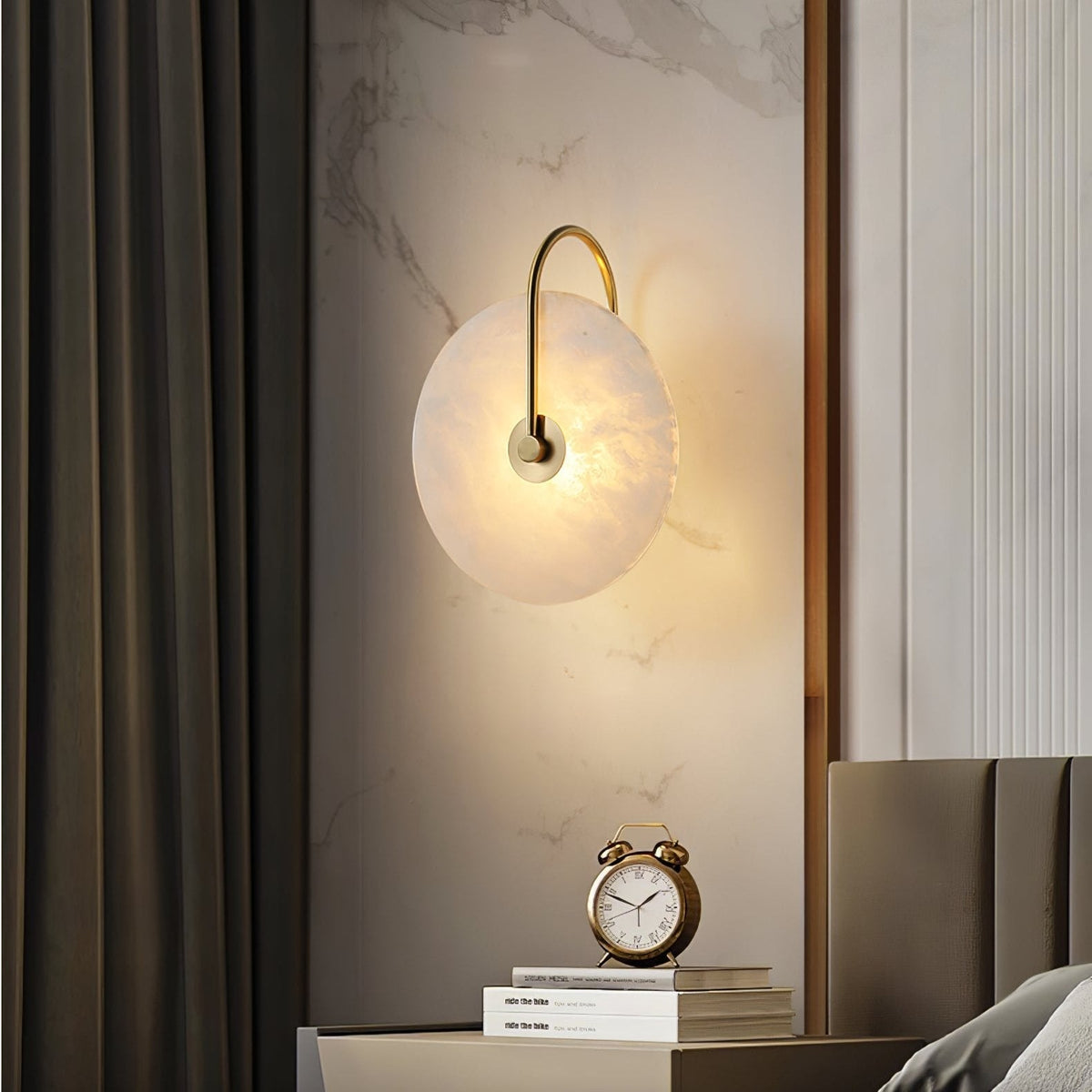Kristy Alabaster LED Wandlamp Rond Iconisch Circulair