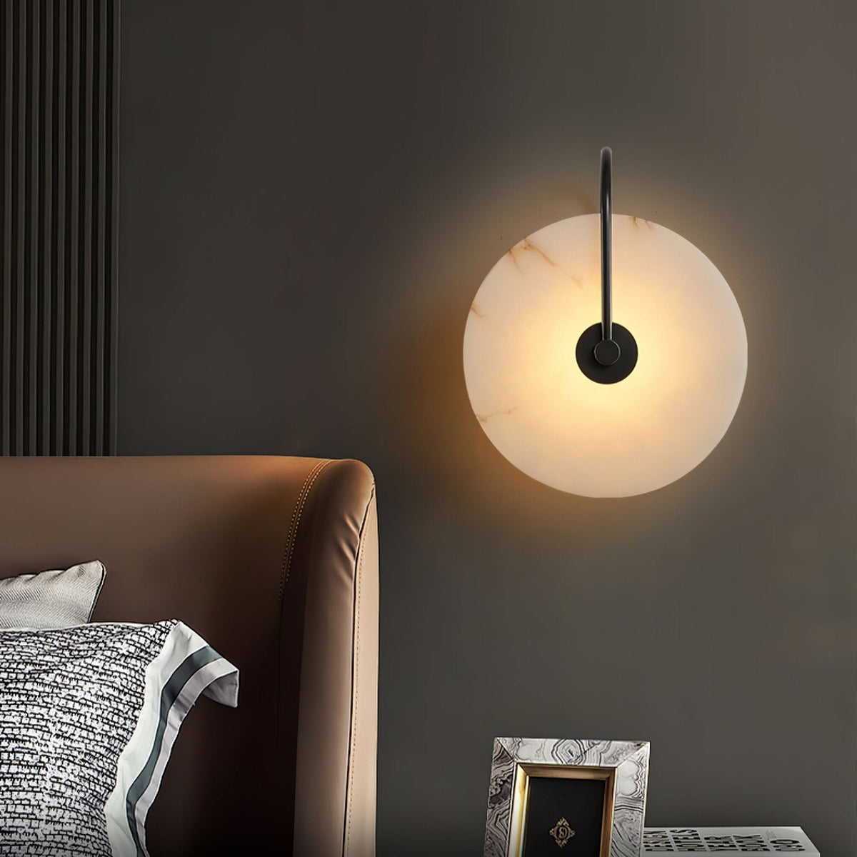 Kristy Alabaster LED Wandlamp Rond Iconisch Circulair