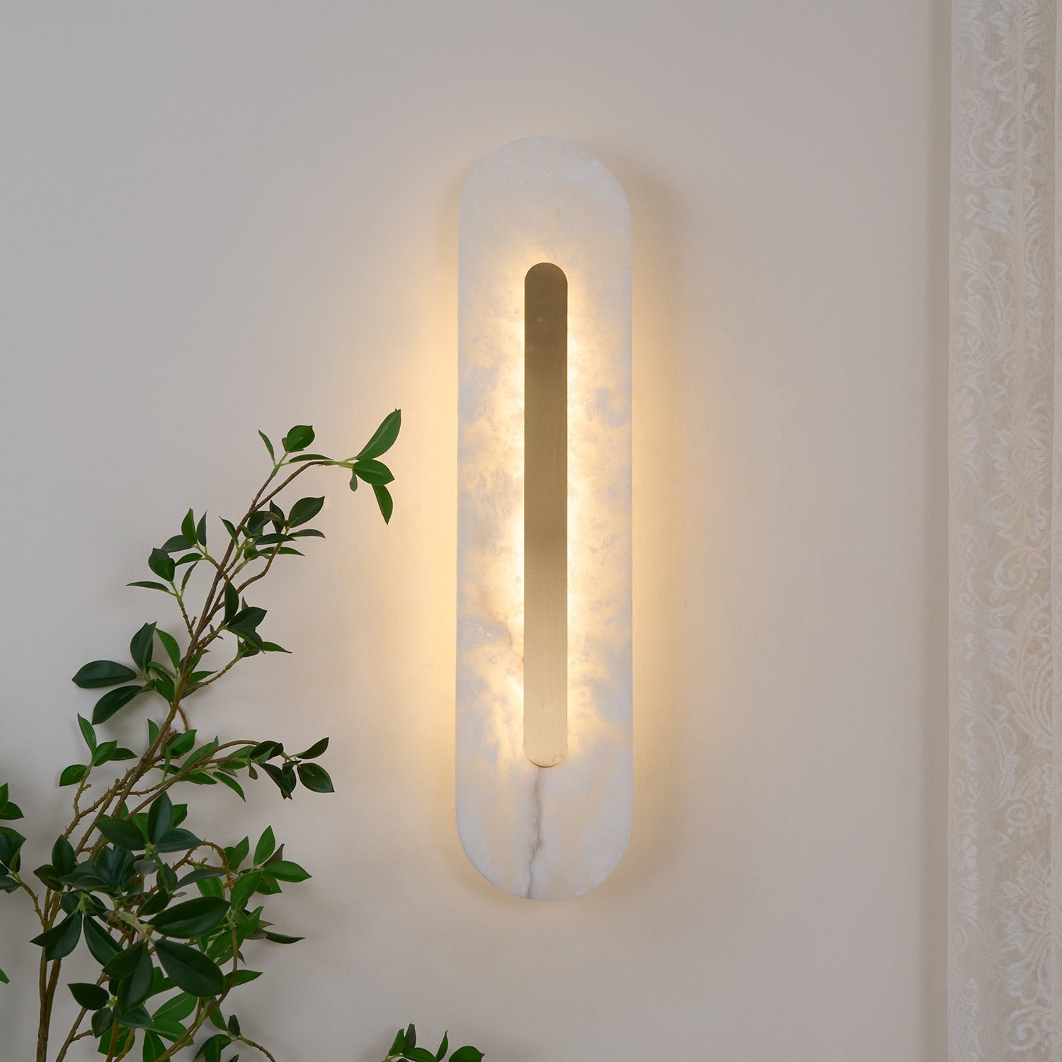 Selvia Wandlamp van Albast