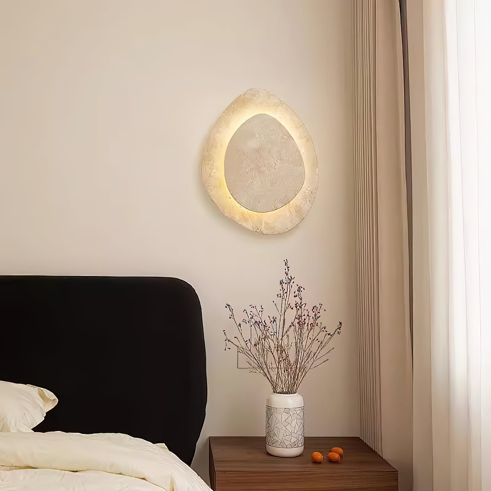 Yrvuvyn Wandlamp in Travertin Individuele Creativiteit