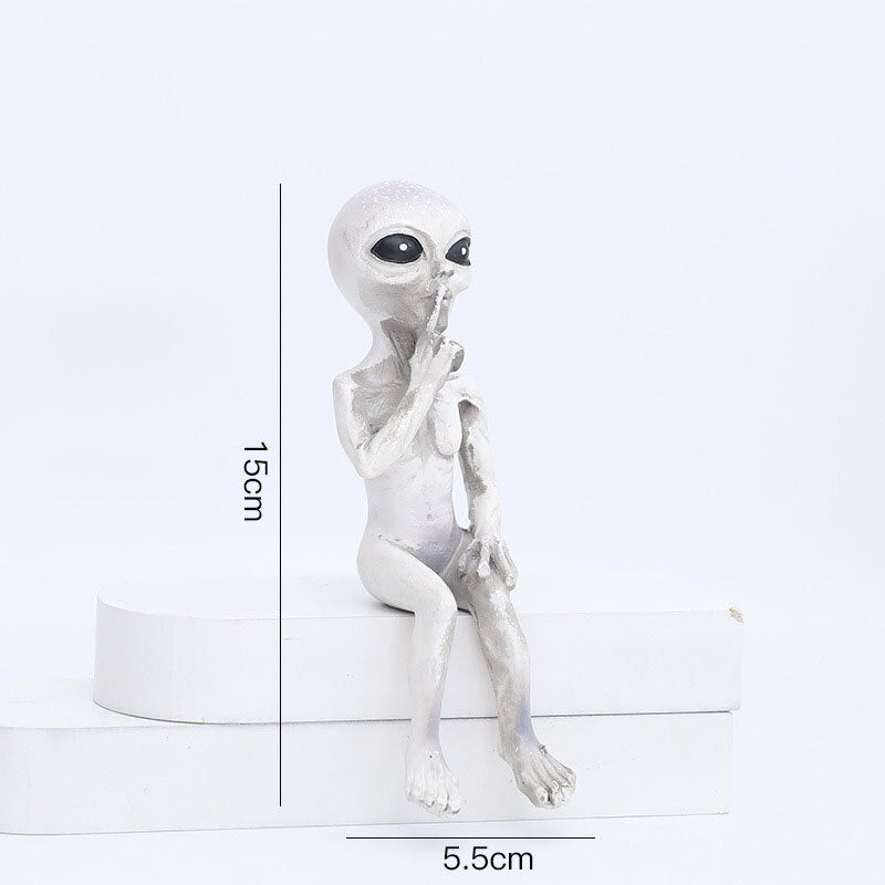 Alien Standbeeld van Hars voor Tuin & Buitengebied