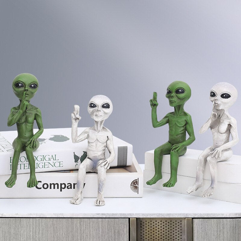 Alien Standbeeld van Hars voor Tuin & Buitengebied