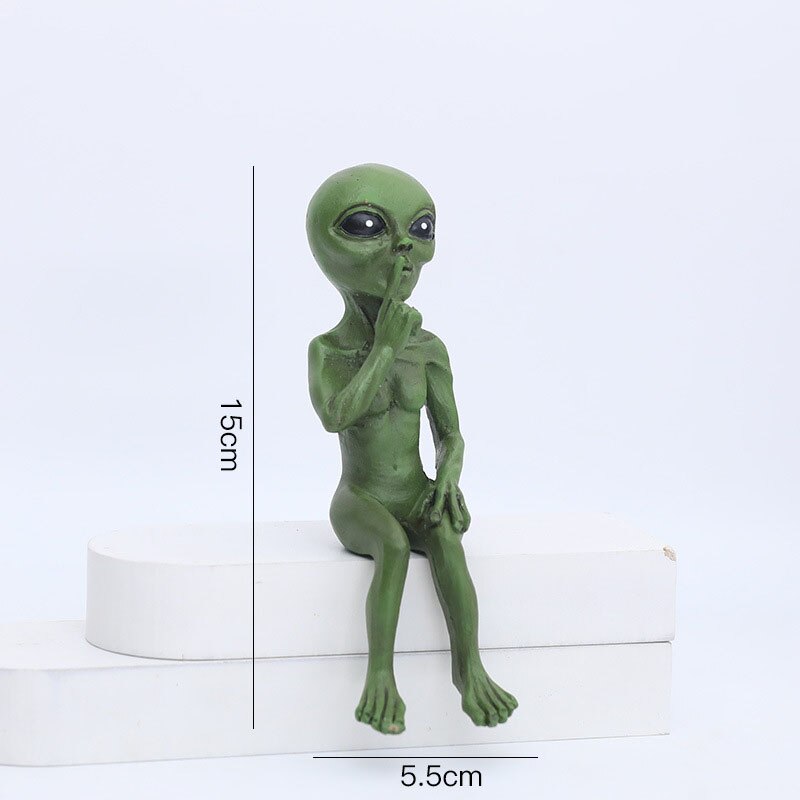 Alien Standbeeld van Hars voor Tuin & Buitengebied