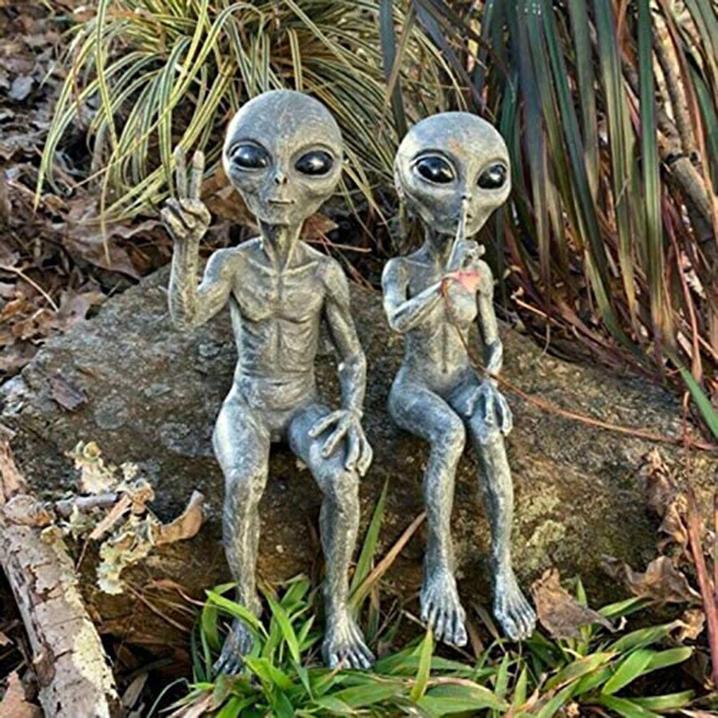 Alien Standbeeld van Hars voor Tuin & Buitengebied