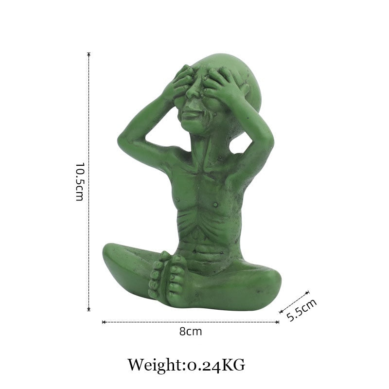 Alien Standbeeld van Hars voor Tuin & Buitengebied