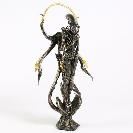 Alien Xenomorph Boeddha Beeldje | Surrealistisch Hars Verzamelaarsdecor
