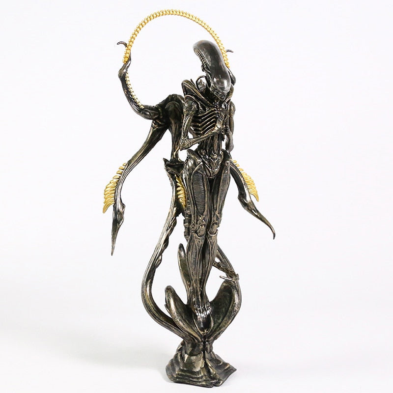 Alien Xenomorph Boeddha Beeldje | Surrealistisch Hars Verzamelaarsdecor
