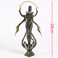 Alien Xenomorph Boeddha Beeldje | Surrealistisch Hars Verzamelaarsdecor