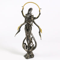 Alien Xenomorph Boeddha Beeldje | Surrealistisch Hars Verzamelaarsdecor