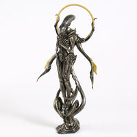 Alien Xenomorph Boeddha Beeldje | Surrealistisch Hars Verzamelaarsdecor