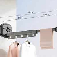 AluFlex - Opvouwbare Aluminium Wasdroger met Zuignapbevestiging