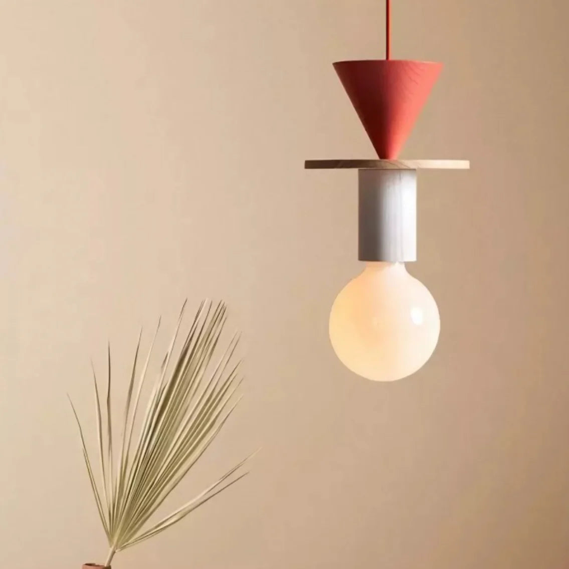 Alvar Multicolor Geometrische Houten Hanglamp