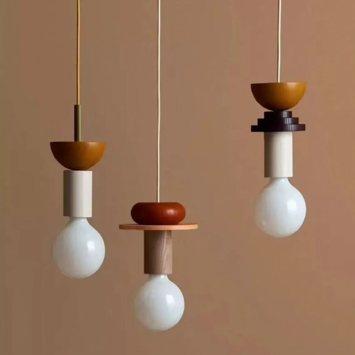 Alvar Multicolor Geometrische Houten Hanglamp