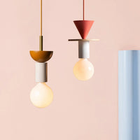 Alvar Multicolor Geometrische Houten Hanglamp