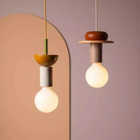 Alvar Multicolor Geometrische Houten Hanglamp