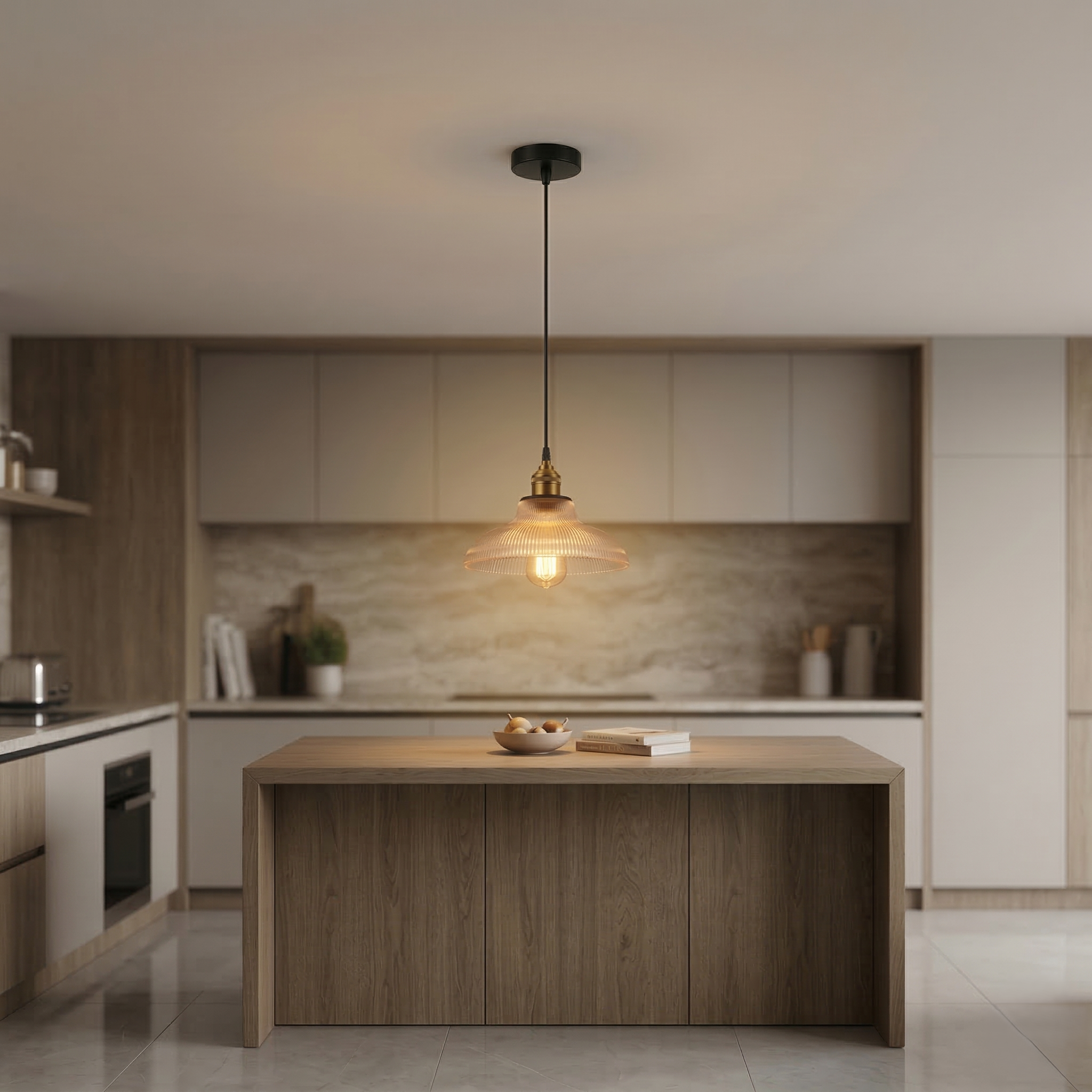 Aureli – Glazen Hanglamp met Warm Licht voor Eettafel & Woonkamer