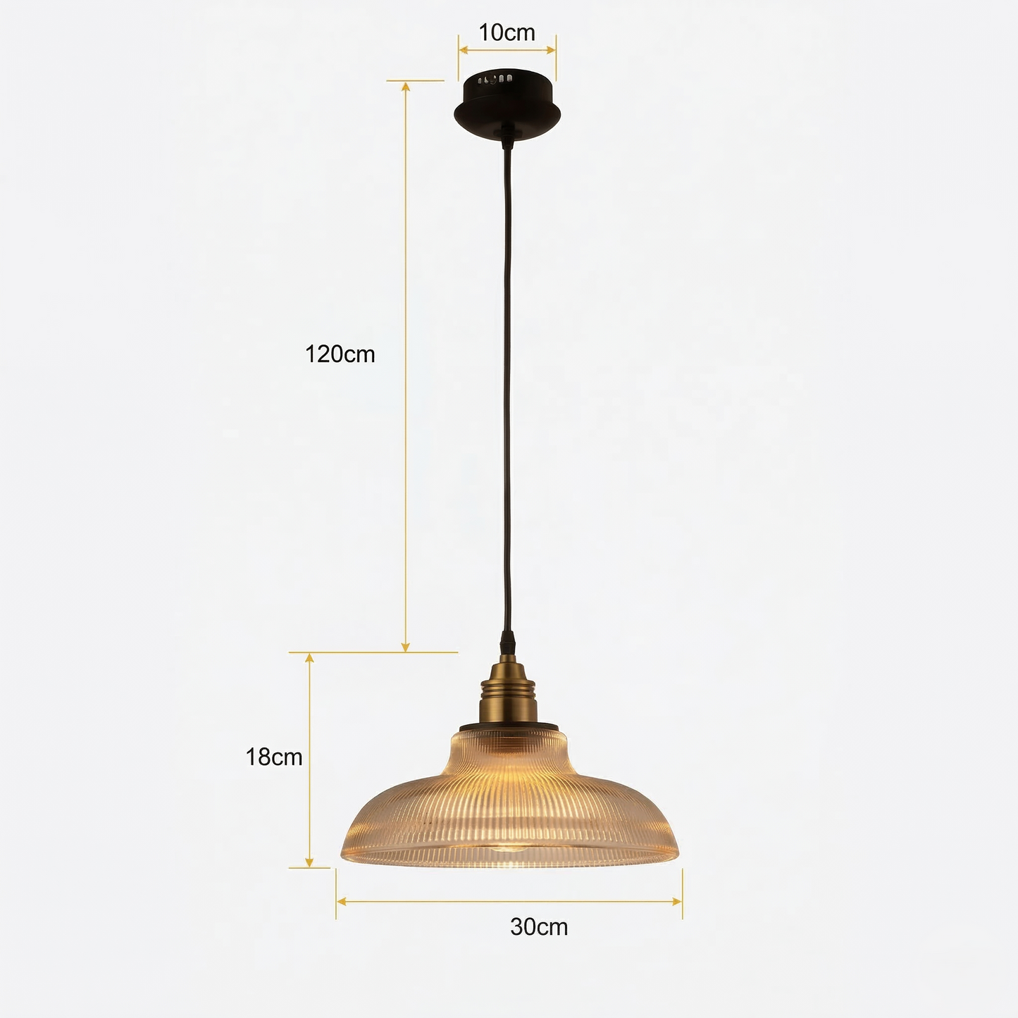Aureli – Glazen Hanglamp met Warm Licht voor Eettafel & Woonkamer