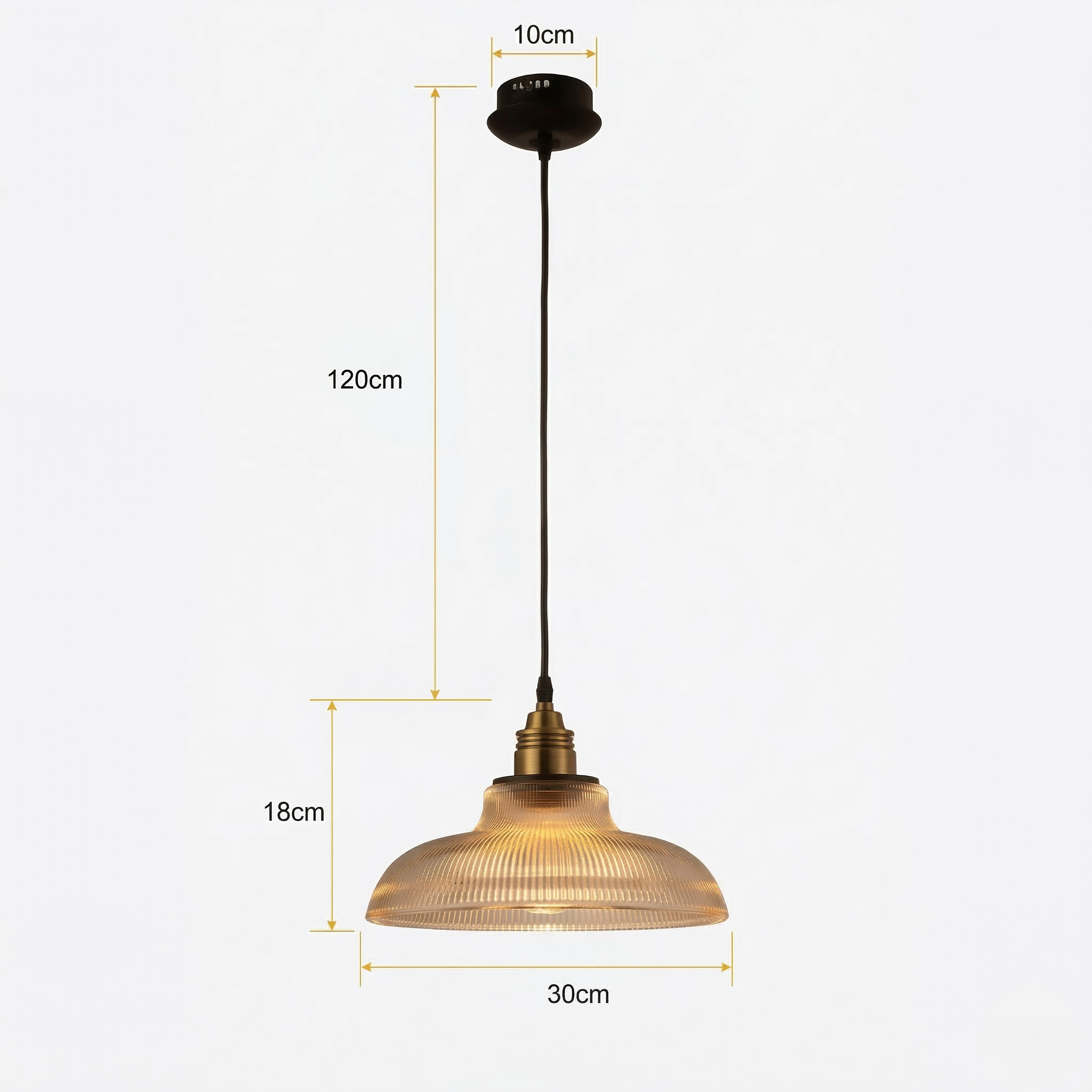 Aureli – Glazen Hanglamp met Warm Licht voor Eettafel & Woonkamer