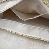 Gevlochten Schoudertas voor Vrouwen in Stro met Verstelbare Band voor Zomerse Looks