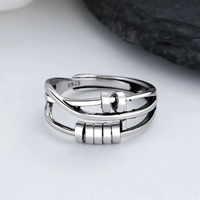 Draaiende Zilveren Ring – Stijlvolle Fidget-Ring van 925 Zilver