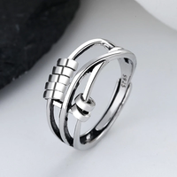 Draaiende Zilveren Ring – Stijlvolle Fidget-Ring van 925 Zilver