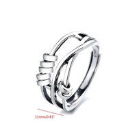 Draaiende Zilveren Ring – Stijlvolle Fidget-Ring van 925 Zilver