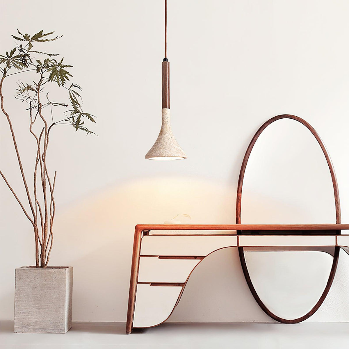Aplomb Japandi Travertine Hanglamp