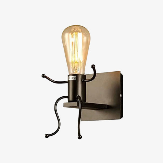 Retro kleur metalen robot wandlamp