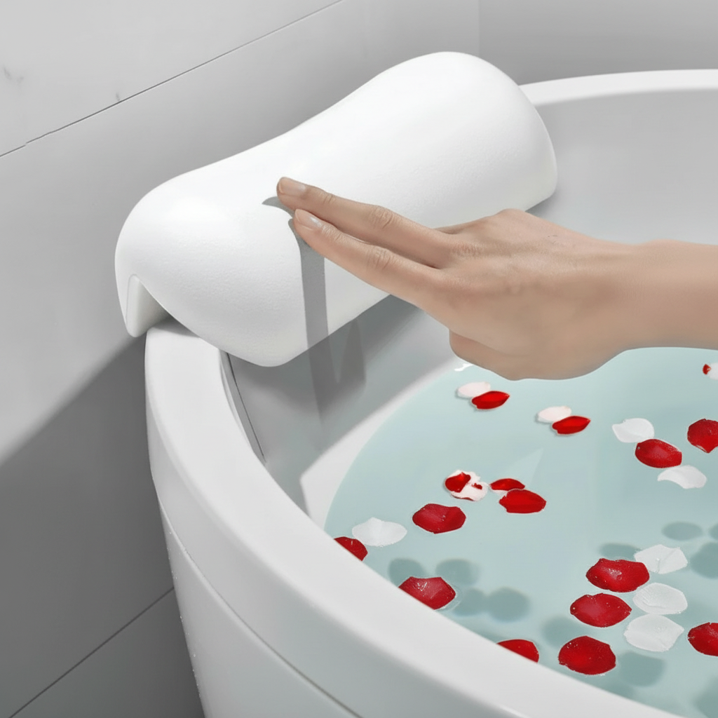 AquaCloud Premium Badkussen – Ergonomisch & Antislip voor Ontspannen Baden