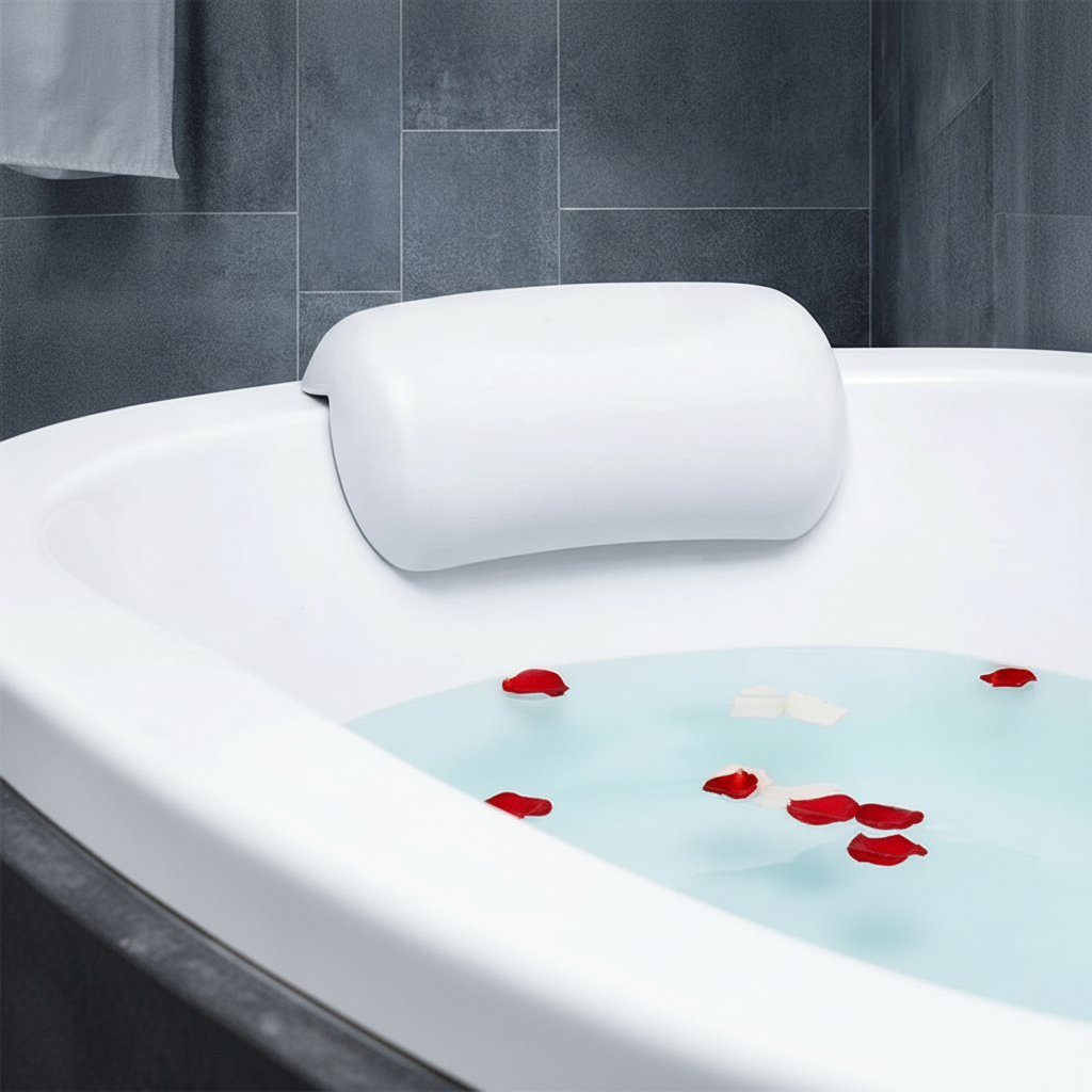 AquaCloud Premium Badkussen – Ergonomisch & Antislip voor Ontspannen Baden