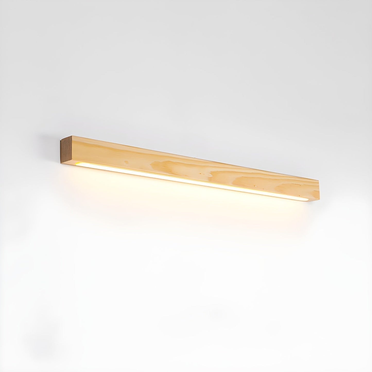 Lustra Wandlamp Lineair Hout en LED Minimalistisch Design